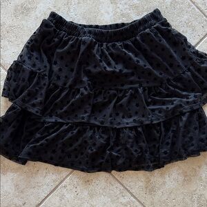 If She Loves Black Star-Print Tiered Mini Skirt - NEW NWT